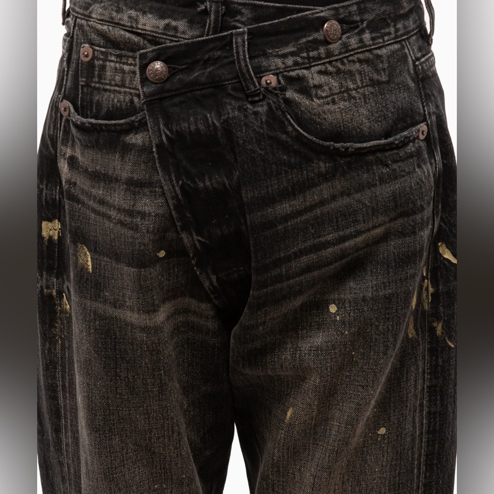 R13 Gold Splatter Crossover Jean, Eton Selvedge black, 26 - Picture 6 of 16